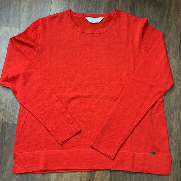 Cachemiras SS Wool Blend Pull Over Long sleeve Orange Sweater Size L - Picture 4 of 11